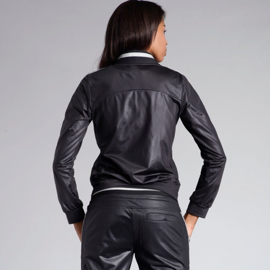 Black Adidas Woven Tracksuit Back Upper View