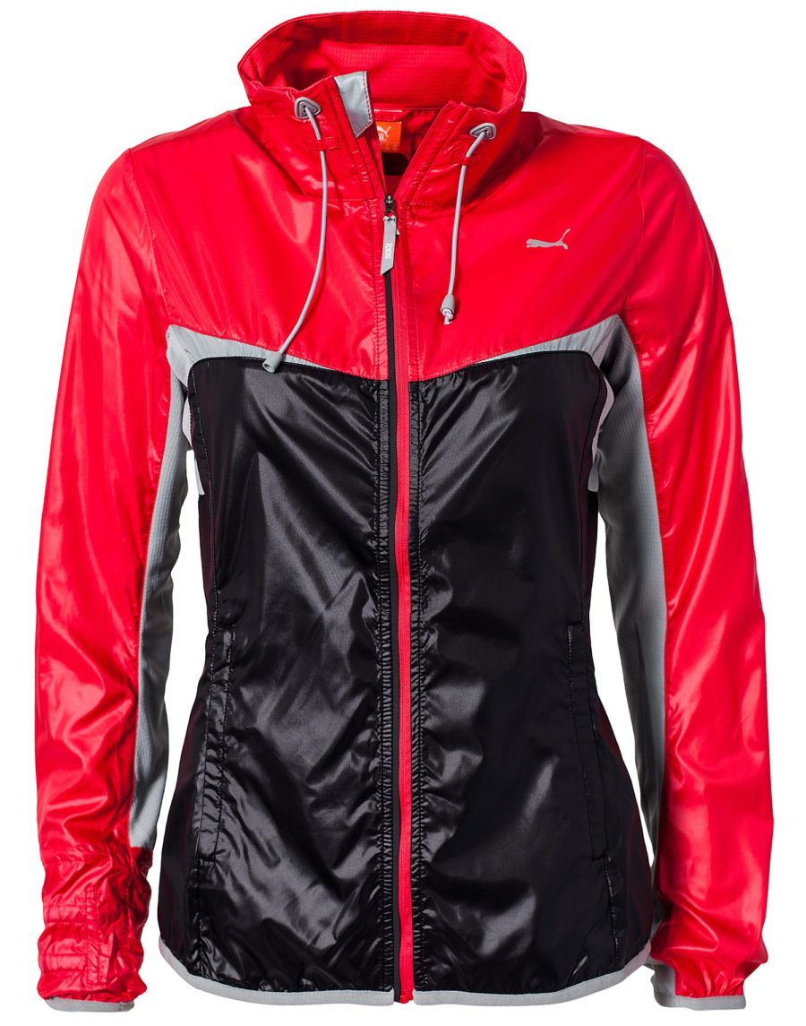 Black and Red Shiny Puma Jacket