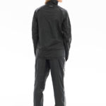 Shiny Adidas Performance Tracksuit in Black Rear View