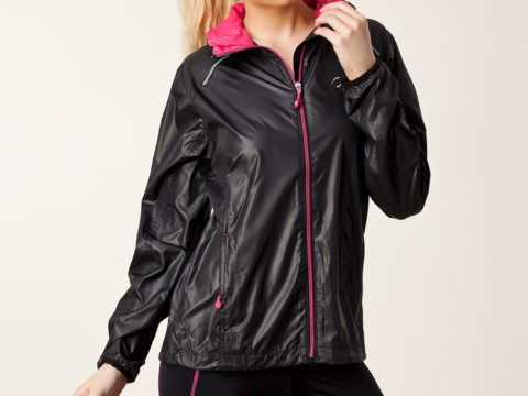 Rohnisch Alba Running Jacket in Black Front View