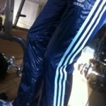 Blue Cal Surf Shiny Pants Side View